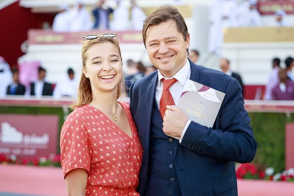 Charles Gourdain et sa fille Solange lors de l’Amir Sword Festival à Doha, 2020